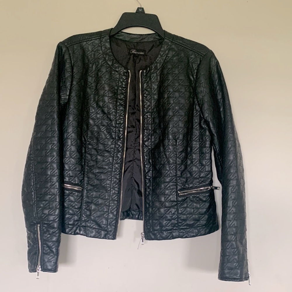 Baccini Quilted Black Jacket - image 2